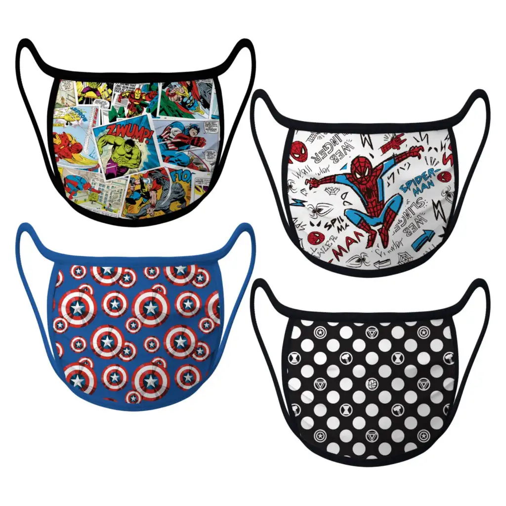 Disney Cloth Face Masks in Marvel Comics patterns