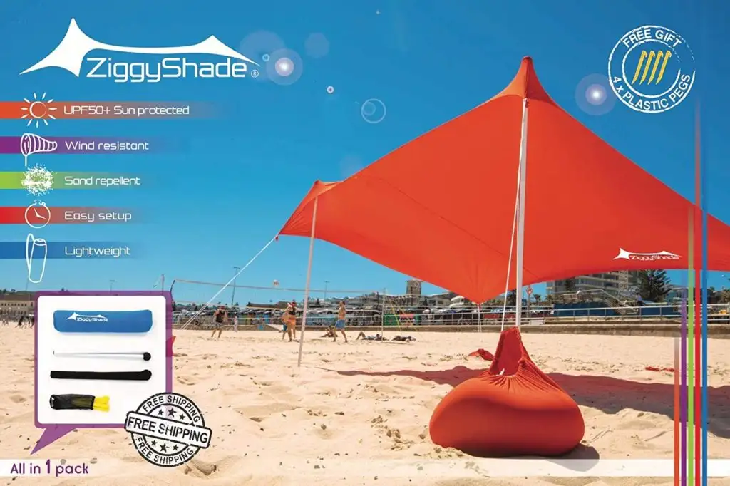 ZiggyShade Family Beach Sunshade