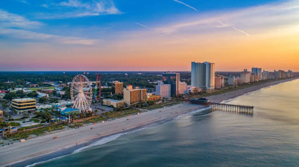 Aerial view of Myrtle Beach South Carolina