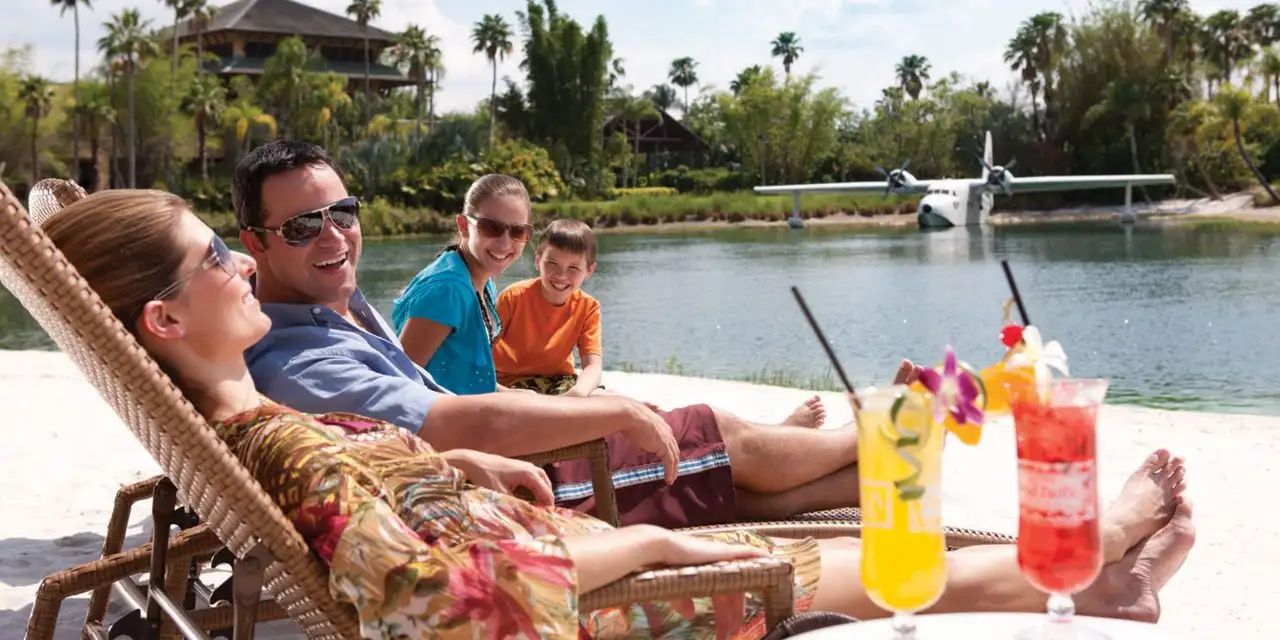 Family at Universal's Royal Pacific Resort; Courtesy of Universal Orlando Resort