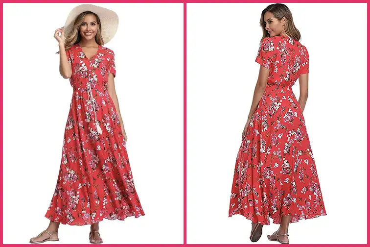 Floral Maxi Travel Dress; Courtesy of Amazon