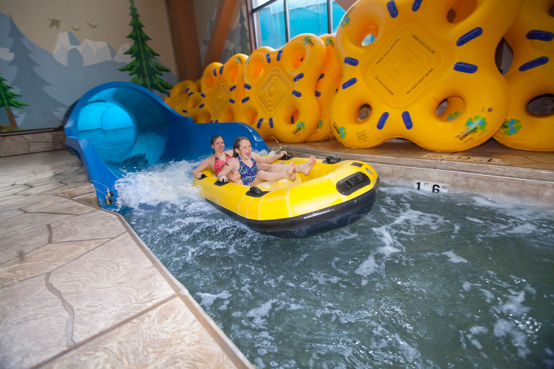 Girls on Tube Ride at Great Wolf Lodge in the Poconos