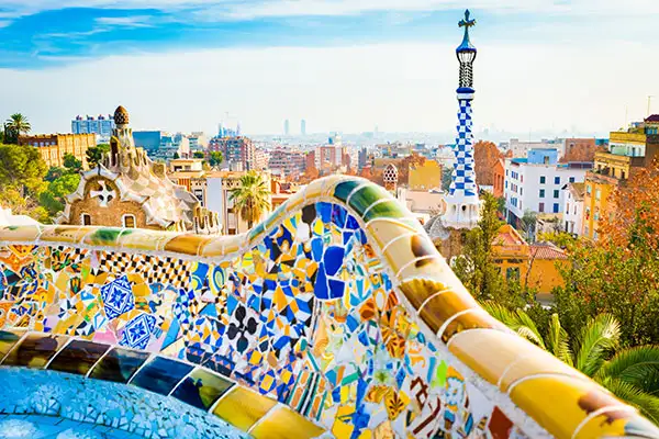 Park Guell in Barcelona, Spain.