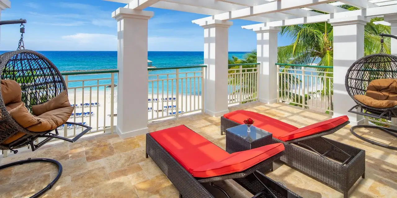 Balcony at Jewel Grande Montego Bay Resort & Spa in Jamaica; Courtesy of Jewel Grande Montego Bay Resort & Spa