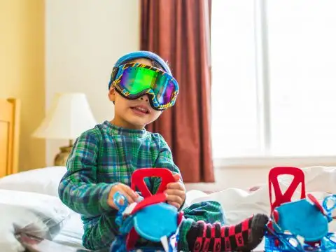 Kid in Snow Gear at Smugglers' Notch; Courtesy of Smugglers' Notch