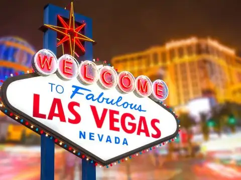 Welcome to Las Vegas Sign; Courtesy of Business Stock/Shutterstock.com