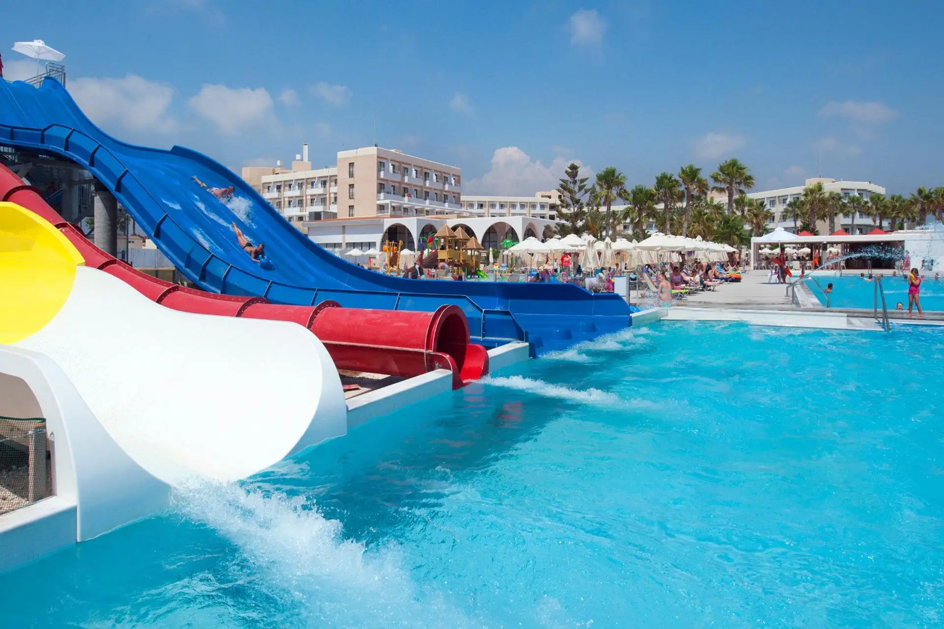 Water Park at Louis Phaethon Beach in Greece; Courtesy of Louis Phaethon Beach