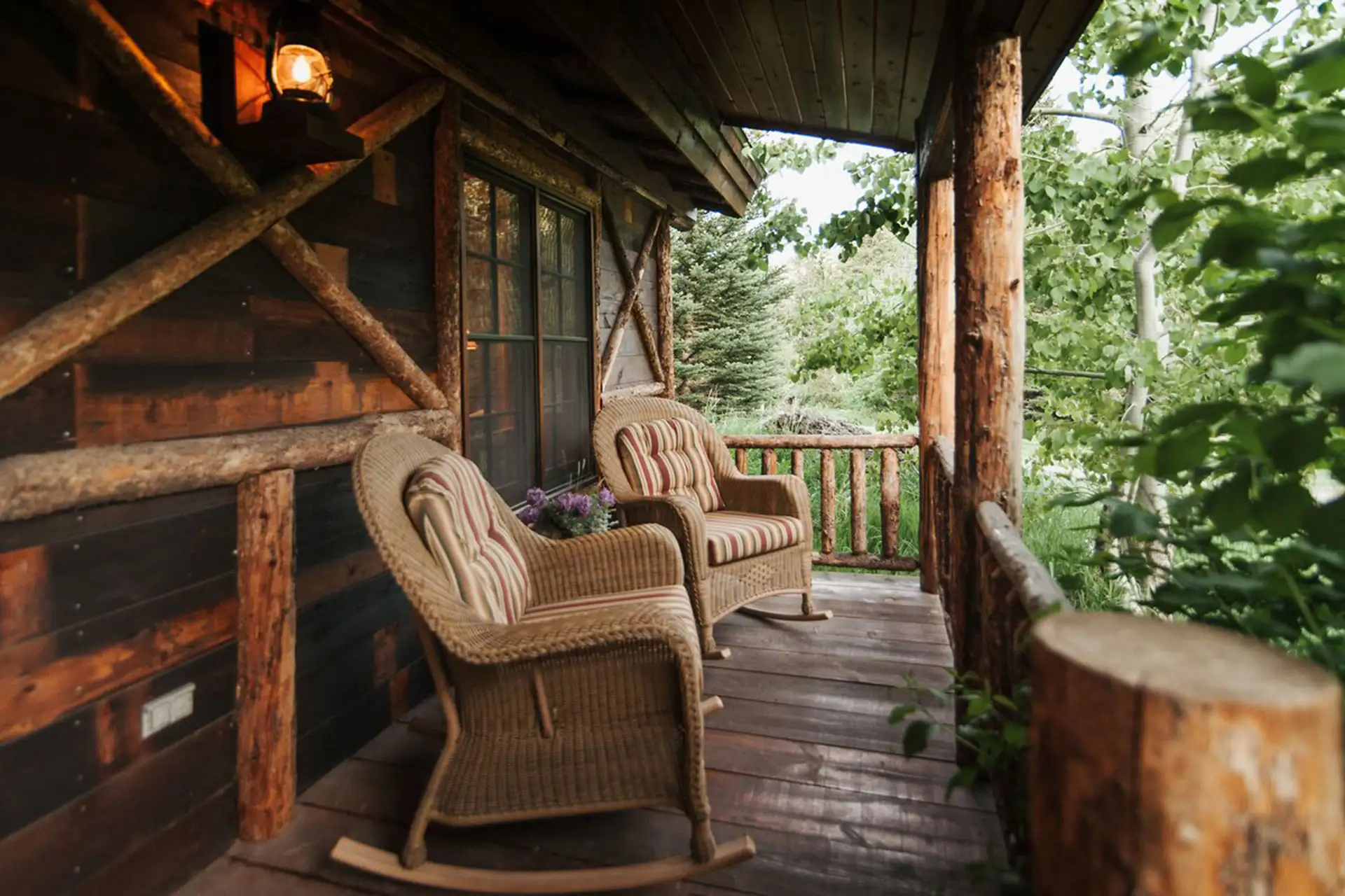 Cabin Porch at Mountain Sky Guest Ranch