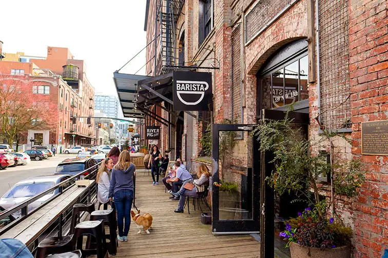 Barista coffee shop in the Pearl District of Portland Oregon.; Courtesy Joshua Rainey Photography