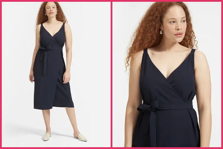 The Japanese GoWeave Wrap Travel Dress; Courtesy of Everlane