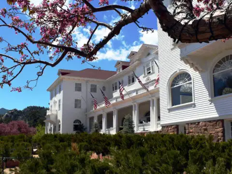 The STanley Hotel exterior; Courtesy of Chad Claeyssen/Shutterstock