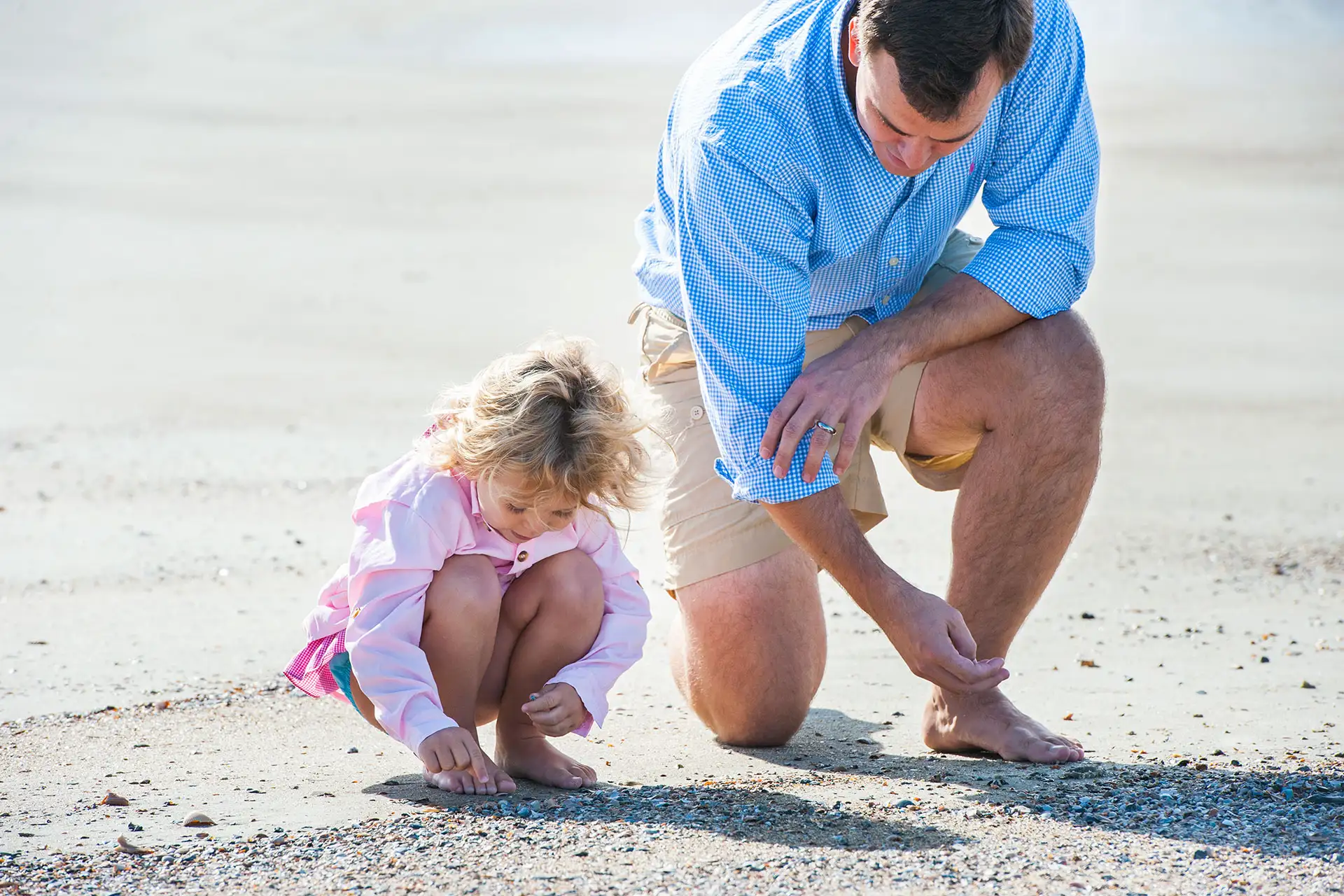 Father and Daughter on Tybee Island in Georgia; Courtesy of Visit Tybee