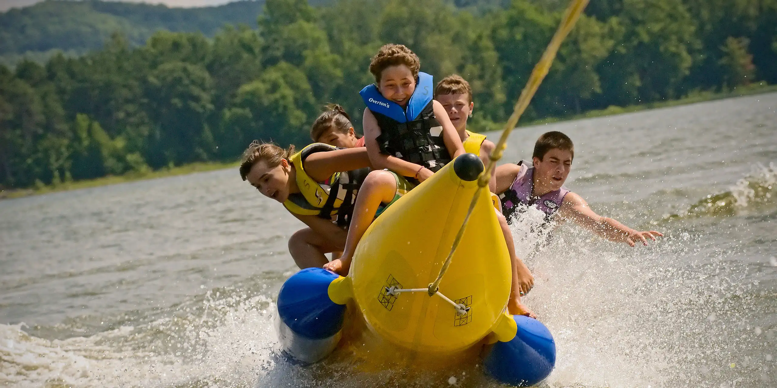 Banana Boating at Tyler Place Family Resort; Courtesy of Tyler Place Family Resort