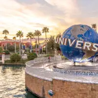 Universal Studios globe located at the entrance to the theme park; Courtesy of Chansak Joe/Shutterstock